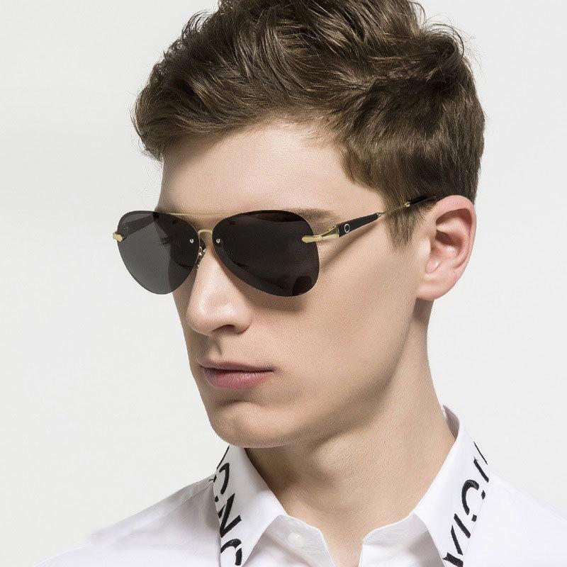 Polarized Sunglasses Men's Rimless Toad Glasses Sunglasses Driving Special Driving Glasses Metal Sunlight Glasses Women's Sunglasses