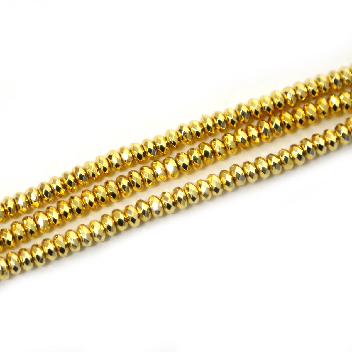 

Плоскі грановані круглі гематитові розпірки Розсипні намистини Рожеве золото/срібло/золото Браслети з натурального каменю Виготовлення ювелірних виробів своїми руками 3/4/6/8/10 мм 4×2mm 180pcs золотий