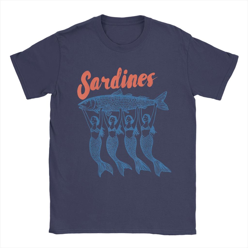Men Sardine Mermaid Sardine T Shirt  Cotton Clothes Novelty Short Sleeve Crewneck Tee Shirt Plus Size T-Shirts
