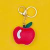 Apples Keychain Pendant Cute Apple-Shaped Leather Keychain Charm Colorful Fruit Bag And Car Pendant Soft Versatile Purse Charm for Women Tote Bags