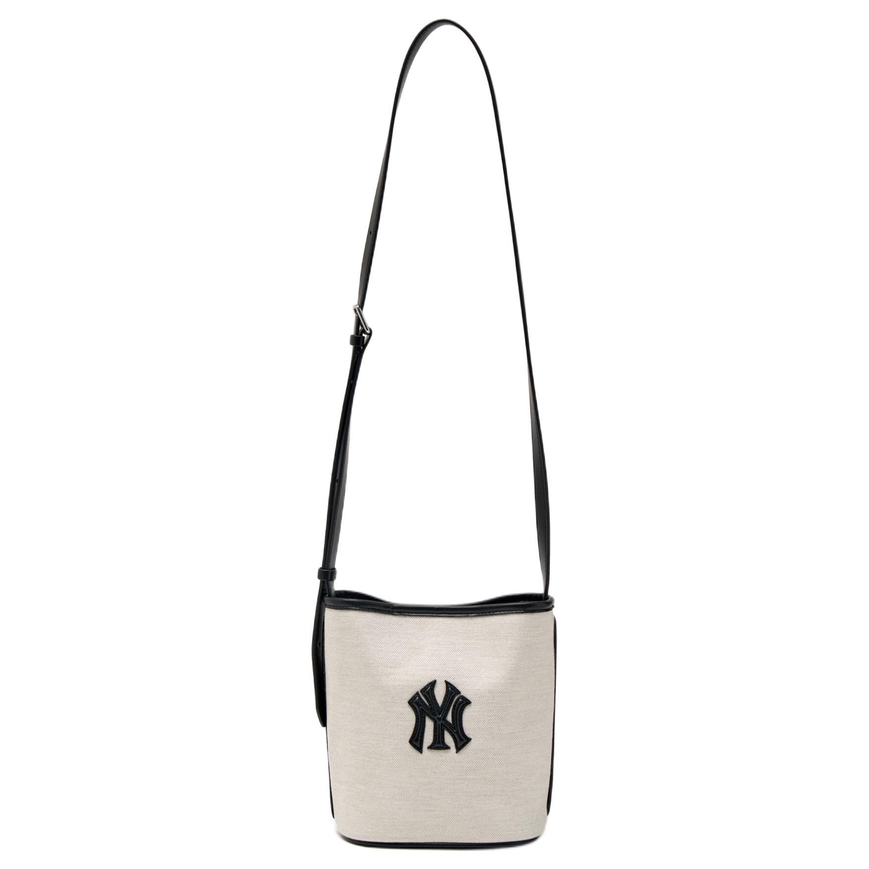 

New York Yankees Brand Logo Design Polyester And Faux Leather Crossbody Mini Bag Women bags Cream 3ABMB016N-50IVS Basic Set (Bag)