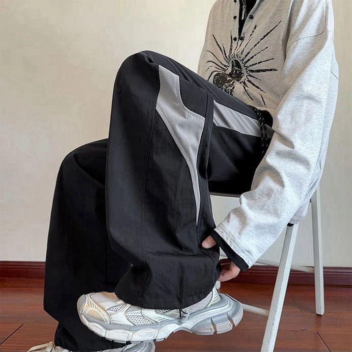 American paratrooper shock pants men's contrasting overalls loose and breathable casual versatile comfortable mopping wide-leg pants