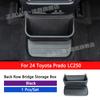 Car Rear Row Bridge Storage Box Organizer ABS Rear Seat Bridge Storage Box Fits For Toyota Prado LC250 2024 Interior Accessories