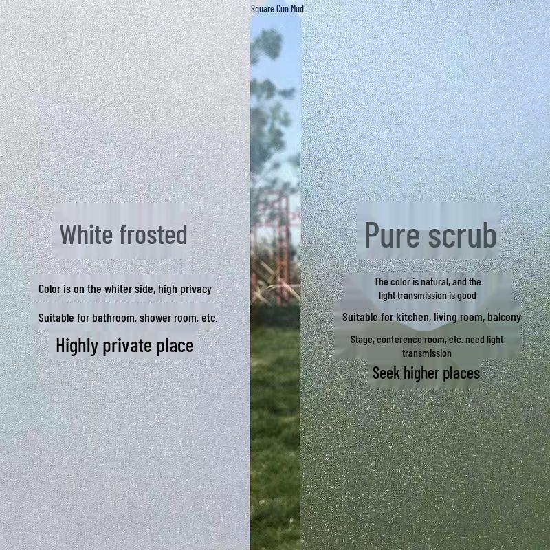 יריעת פרטיות מזכוכית חלבית שקופה לאמבטיה ומקלחת