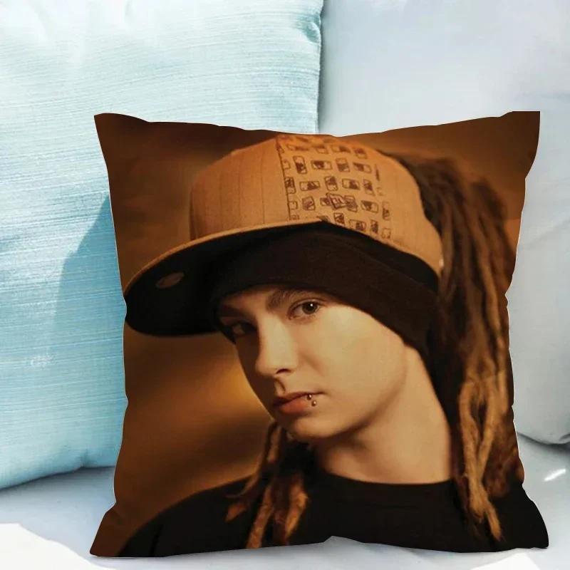 45x45 Poszewki na poduszki Tom Kaulitz Dwustronny nadruk Zestawy sof Pościel w rozmiarze Twin Ozdobne poduszki do salonu Poduszka