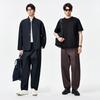 Men's Relaxed Fit Pleated Straight-Leg Casual Pants