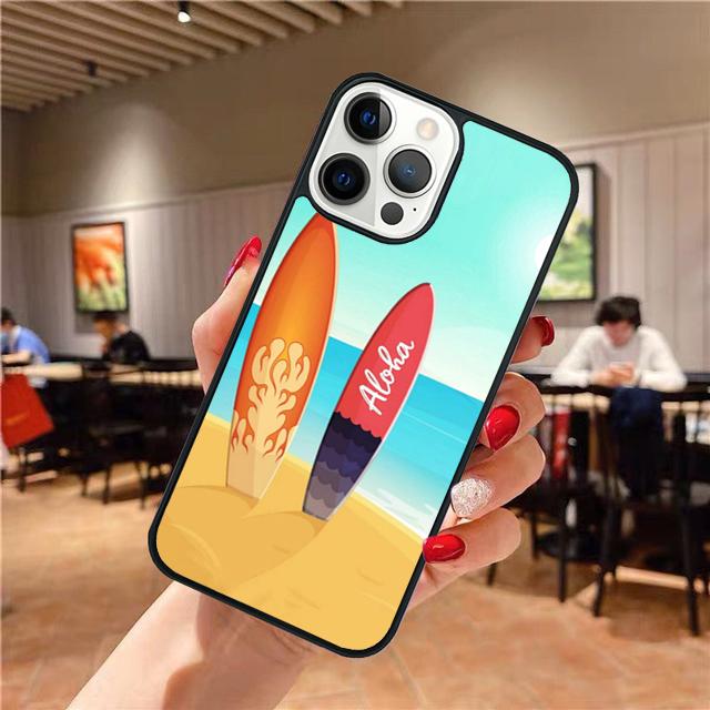 Surfing Hawaii Paradise Phone Case Cover For iPhone 17 Air 16 15 14 Plus Apple 16 11 12 13 Pro Max Coque