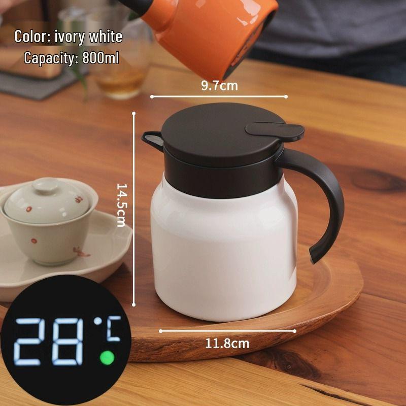 316 Stainless Steel Insulated Kettle with Tea Infuser - Compact Home or Office Hot Water Bottle