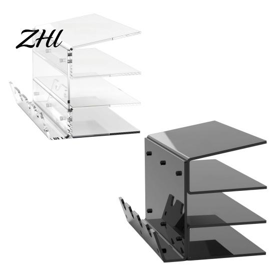 Mehrschichtiger Tastaturständer 3-stufiger Präsentationsständer, Ergonomischer Neigungs-Acryl-Aufbewahrungs-Organizer, Platzsparender Schreibtisch-Organizer-Halter für mechanische Tastaturen