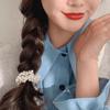 Woman Elegant Pearl Hair Ties Beads Girls Bow Scrunchies Rubber Hairbands Ponytail Holders Hair Accessories Elastic Hair Bands