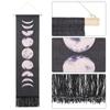 Hanging Moon Lunar Print Pattern Wall Tapestry Display Dorm Home DecorationBlack