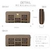 K-PARTS Bebe Dayan Kaleidoscope Round Zipper Long Wallet for Women and Girls, Featuring a Cute Cat Design, Featuring Wachifield Flower Embroidery,