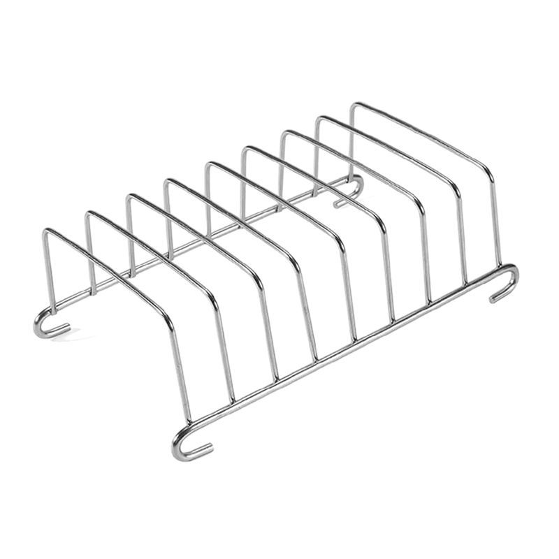 

Kitchen baking tools air fryer shelf household stainless steel toast bread rack accessories electric fryer toast світло-сірого кольору