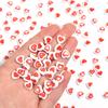 100pcs/lot Acrylic Heart Beads Red Series 8mm Spacer Loose Love Bead for Jewelry Making DIY Necklace Bracelet Accessories