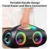 80W High Powerful Shocking Bass RGB Bluetooth Speaker Portable Surround Sound Waterproof Wireless Subwoofer Boombox Home Karaoke