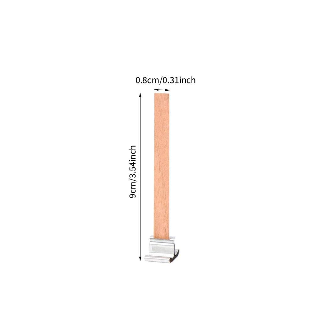 Wooden Candles Wick for DIY Craft Paraffin Candle Jar Making Kit Beeswax Burning Smokeless Wick Candle Core Making Supplies