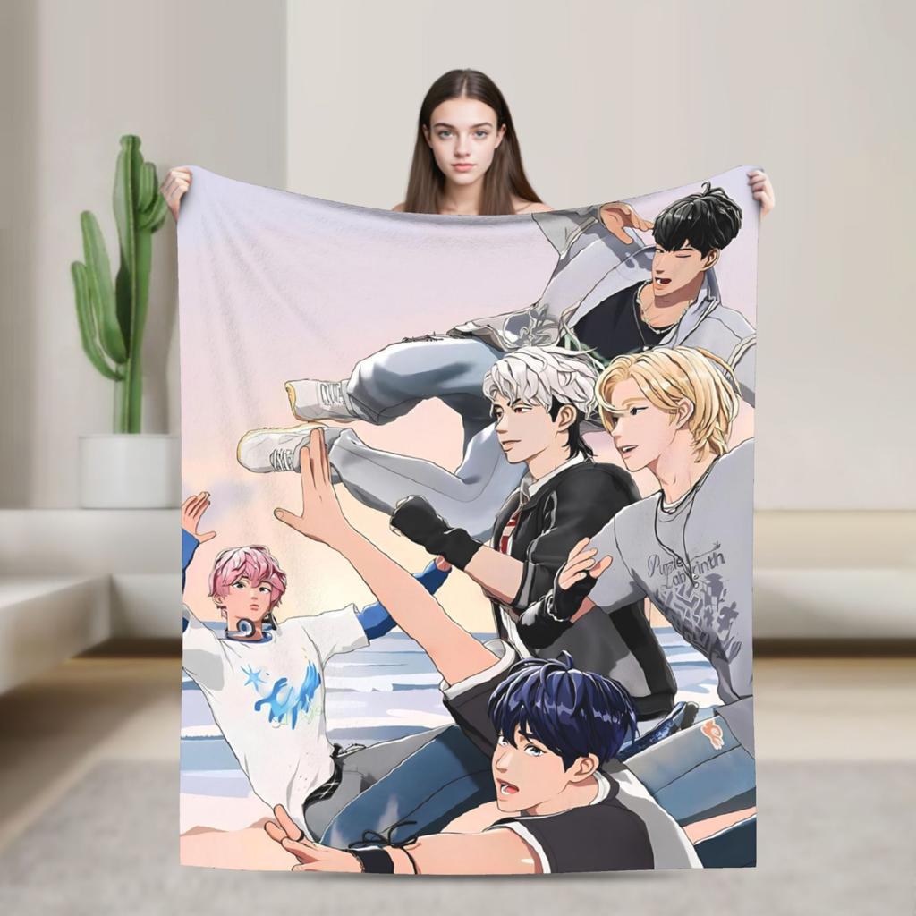 Kpop PLAVE Caligo pt  Blanket  Travel Flannel Throw Blanket For Bedroom Super Warm Custom Quality Bedspread Gift Idea