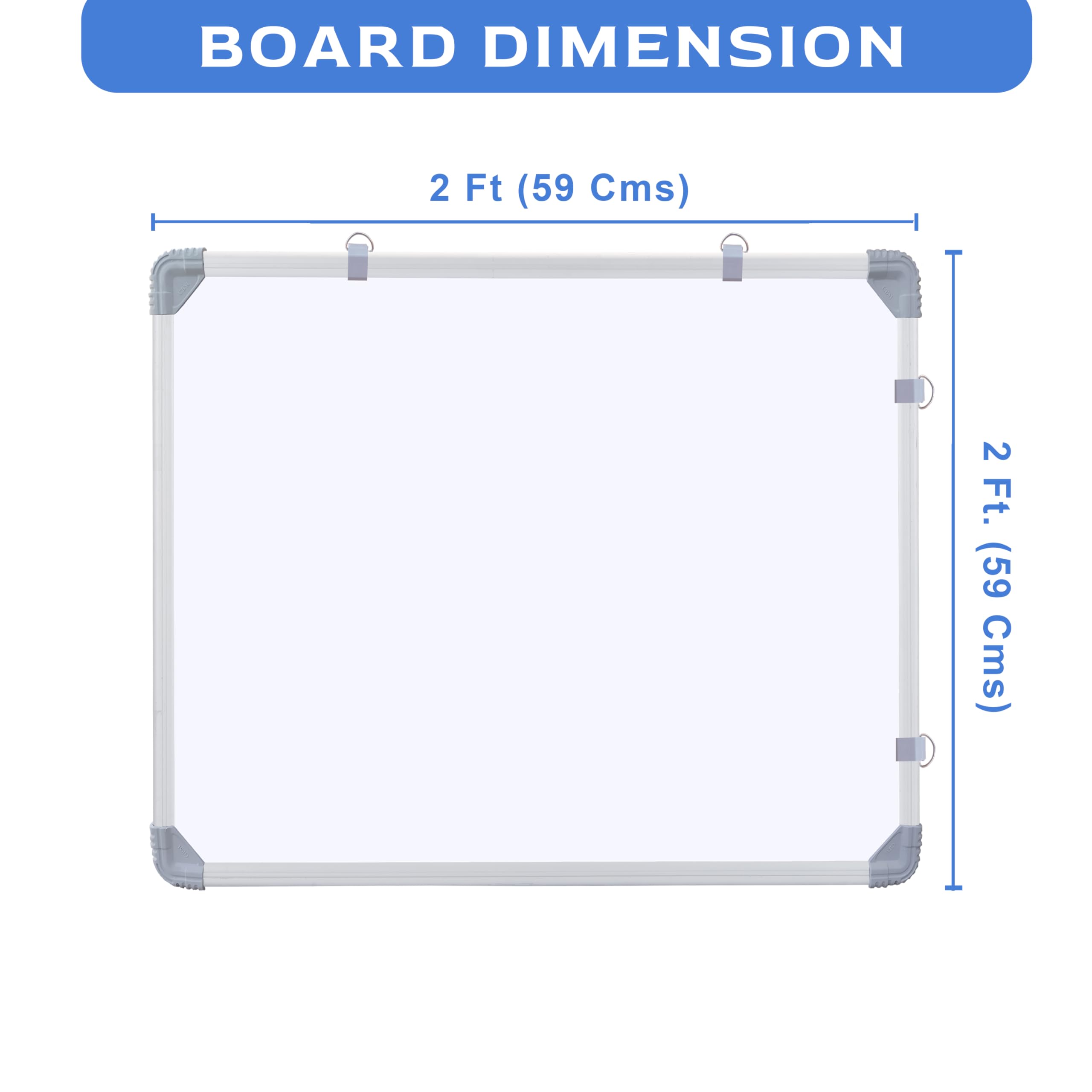 Eduway 2X2 Feet Kunj Non-Magnetic Double-Sided White Board And Chalkboard With 1 Marker And 1 Duster | Ideal Use For Hom 59 ? 59 cm белый