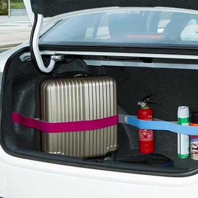 Dispositivo di archiviazione per bagagliaio dell'auto Cinghie fisse con gancio e anello Adesivi magici in tinta unita