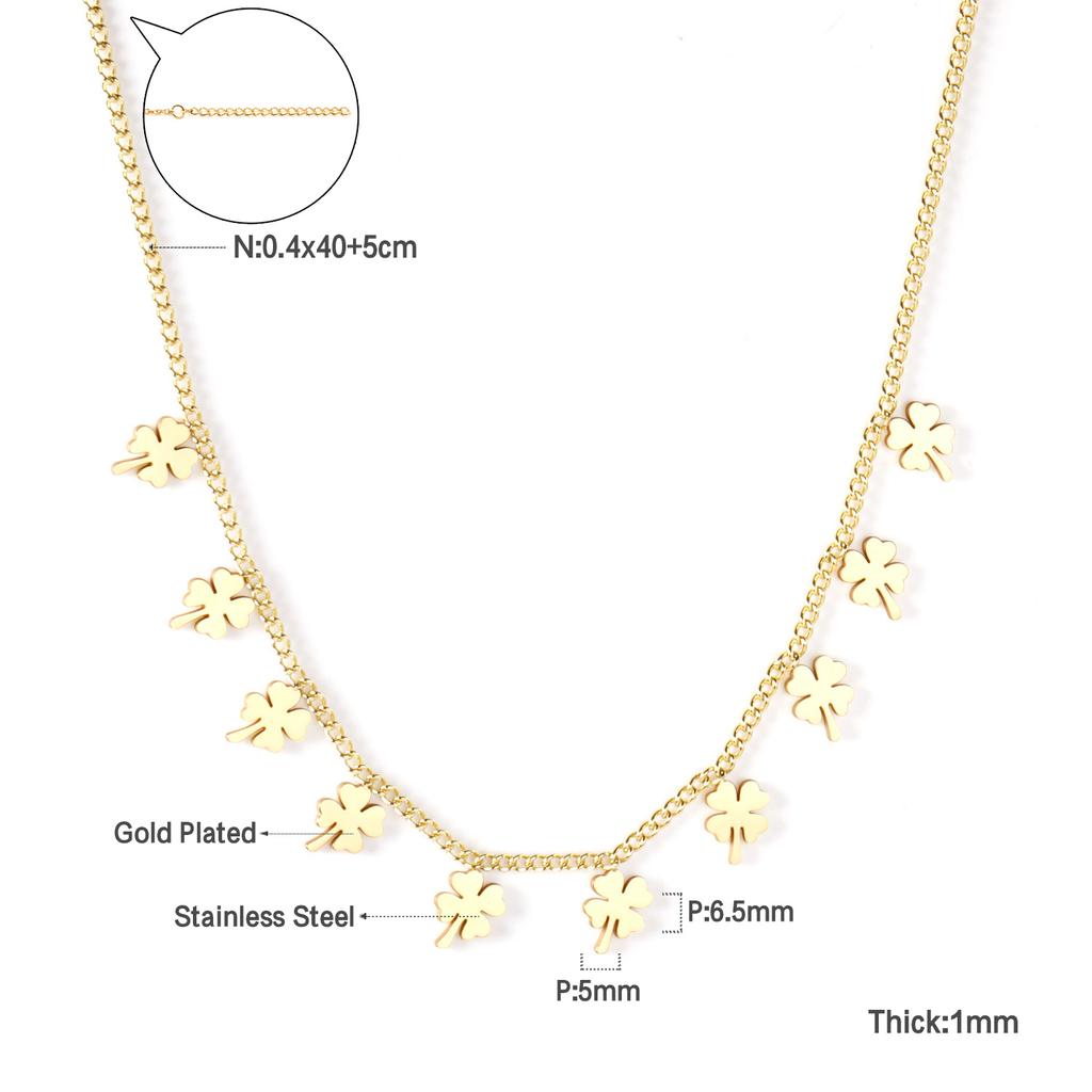 Woman Collier Golden Chains Necklaces Bohemia Star Heart Elegant Stainless Steel Jewelry Trendy