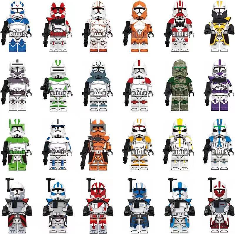 Star Series MOC Building Blocks: 24 DIY Interlocking Models with Weapons - Children s Educational Set