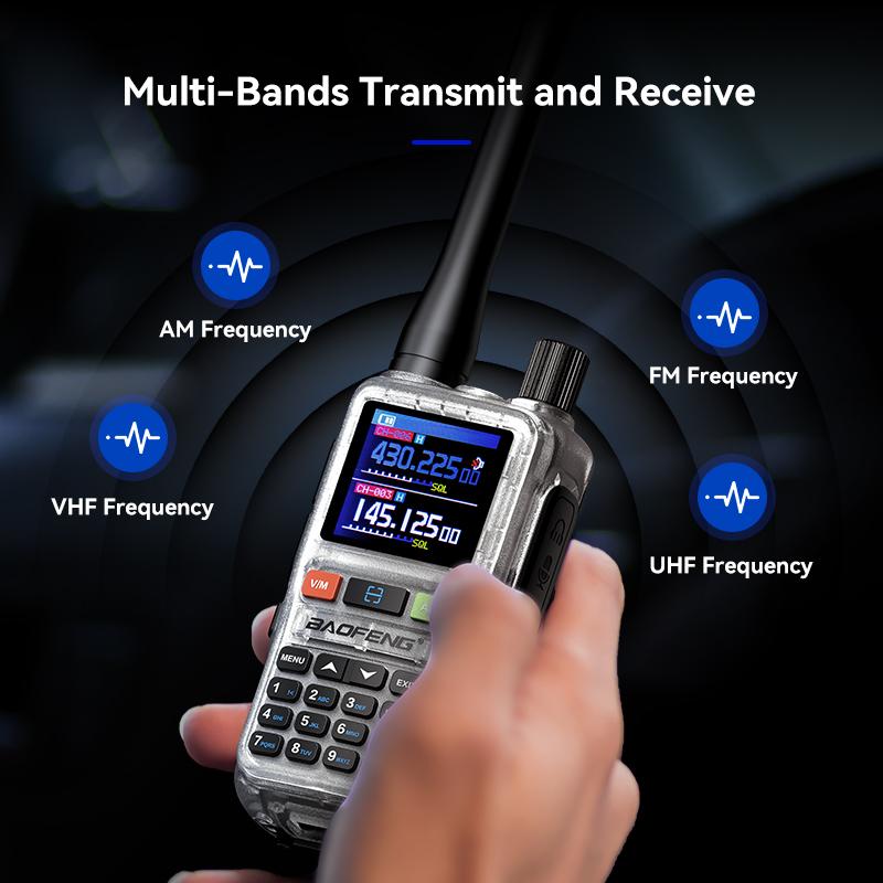 BAOFENG UV 5R Mini-Funkgerät Bluetooth Kabellos Frequenzkopie Große Reichweite Dual-PTT UHF VHF AM Typ-C Lade Amateur 2-Wege-Funkgerät