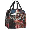 Custom Poster Of T-Terrifiers Halloween Resuable Lunch Boxes Women Leakproof Cooler Thermal Food Insulated Lunch Bag Office Work