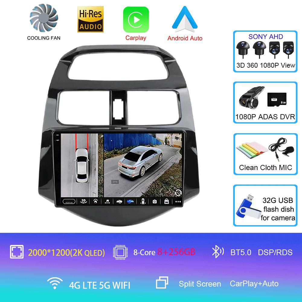 Android 14 Video Player Carplay Car Radio For Chevrolet Spark Beat Matiz Creative 2010 - 2014 Multimedia  GPS 2din Stereo