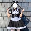 New Black And White Lolita Gothic Maid Uniform Halloween Lolita Women's Dress