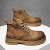 Martin boots autumn high-top British wind locomotive white leather boots casual sports thick-soled heightening boots