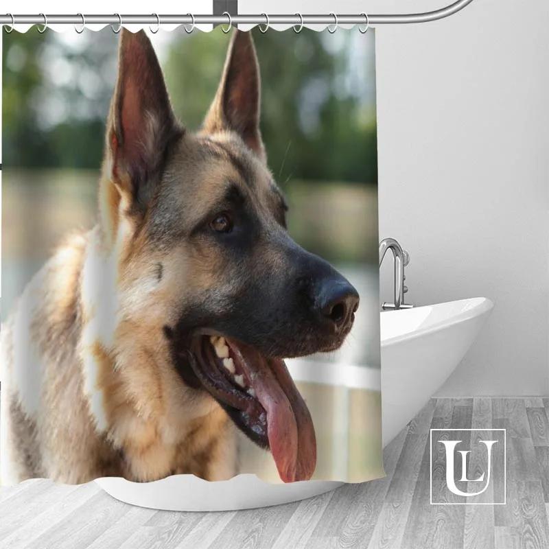 Benutzerdefinierte Deutscher Schäferhund Hund Duschvorhang MEHRERE GRÖSSEN Wasserdichtes Stoff Duschvorhang für Badezimmer Dekoration Dropshipping