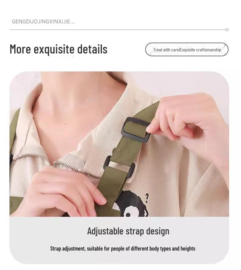 Unisex Japanese Water-Repellent Work Apron for Kitchen, Home, and Cafe