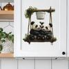 Cute Panda on a Swing Self-Adhesive Wall Stickers, Decor for Bedroom Kitchen Fridge Bathroom Toilet Decoration