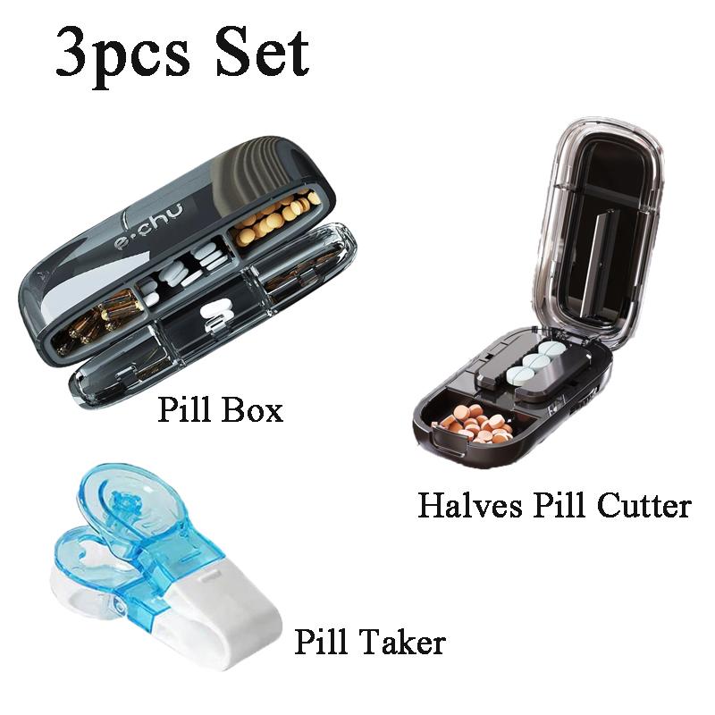 Portable Medicine Cutter Precise Medicine Cutting Scissors Medicine Splitter Tablet Splitting Home Travel Portable Medicine Box
