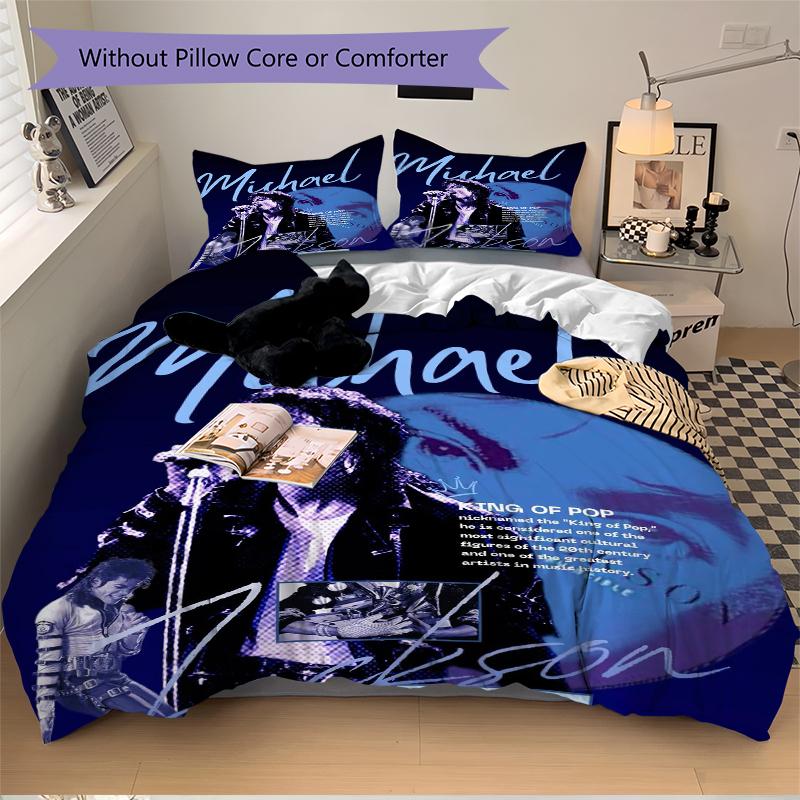 3Pcs Michael Jackson Pop Bedding Sets For All Sizes New 3D Printed Bed Cover Comforter Duvet Cover Pillowcase Bedroom Decoration