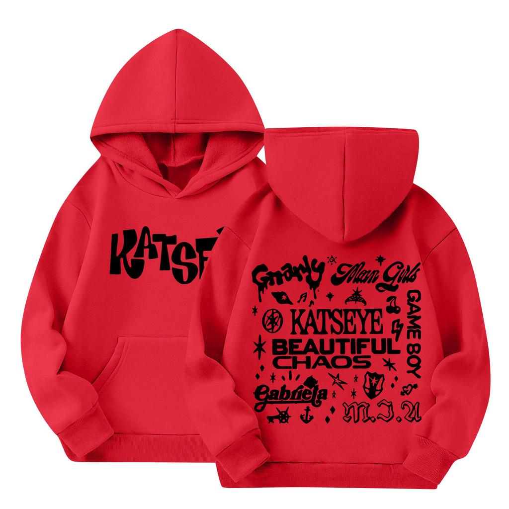 Children's Hooded Gradient Printed Long Sleeved Sweatshirt Loose Women's Sweatshirt Sweatshirt