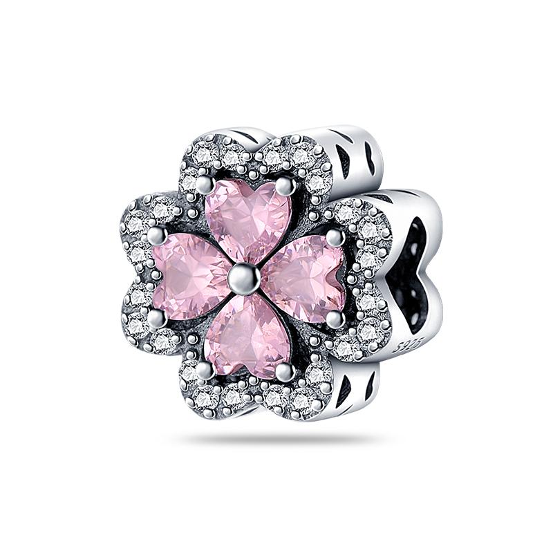 Copper Craft Plum Blossoms Azaleas Sunflowers Cherry Blossoms Sparkling Zircon Beads Charms Birthday Diy Exquisite Jewelry