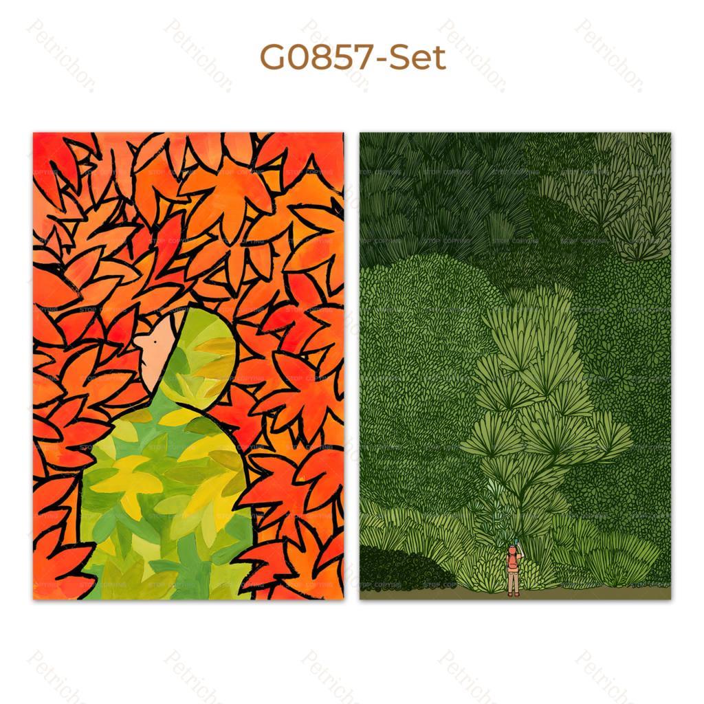 

Современный скандинавский зеленый лес британский дизайн иллюстрация холст печать плакат живопись настенные картины искусство корейская студия домашний декор 21x30cm No Framed