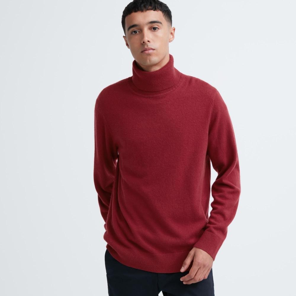 

UNIQLO JAPAN Кашемировый свитер с высоким воротником и длинными рукавами