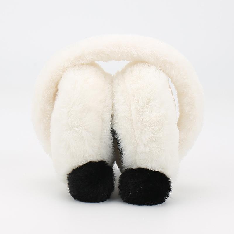 Panda Foldable Plus Velvet Earmuffs - Warm, Cold-Proof for Women & Students