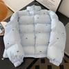 Butterfly Knot Short Cotton Jacket for Women with Short Stature Blue Striped Design Unique and Super Beautiful Cotton Jacket