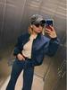 2023 Autumn Women's Fashion Casual Pocket Embellished Single-Breasted Outerwear Jacket