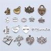 20pcs Mom Series Charms For DIY Jewelry Making Lovely Family Heart Love Mom Charms For Mother's Day Gift