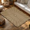 Tuniu Geometric Zigzag Area Rug, Modern Non-Slip Living Room Rug, Bedroom Carpet, Home Decor
