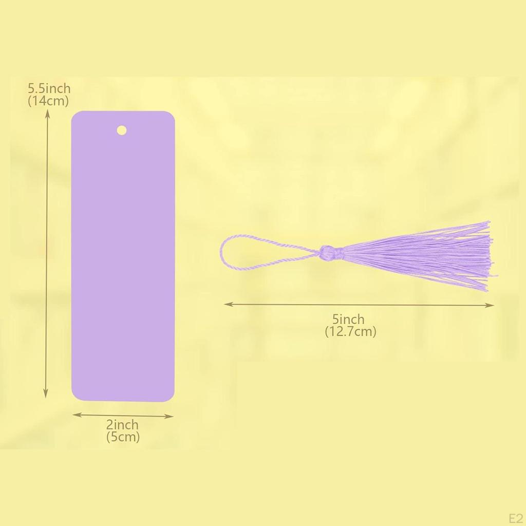 100 Pieces Blank Color Bookmarks DIY Craft Projects Art Crafting to Paint with Colorful Tassels for