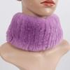 Hot Sale Winter Women Knitted Real Rex Rabbit Fur Scarf Natural Soft Rex Rabbit Fur Scarves Girls Warm Genuine Fur Headband