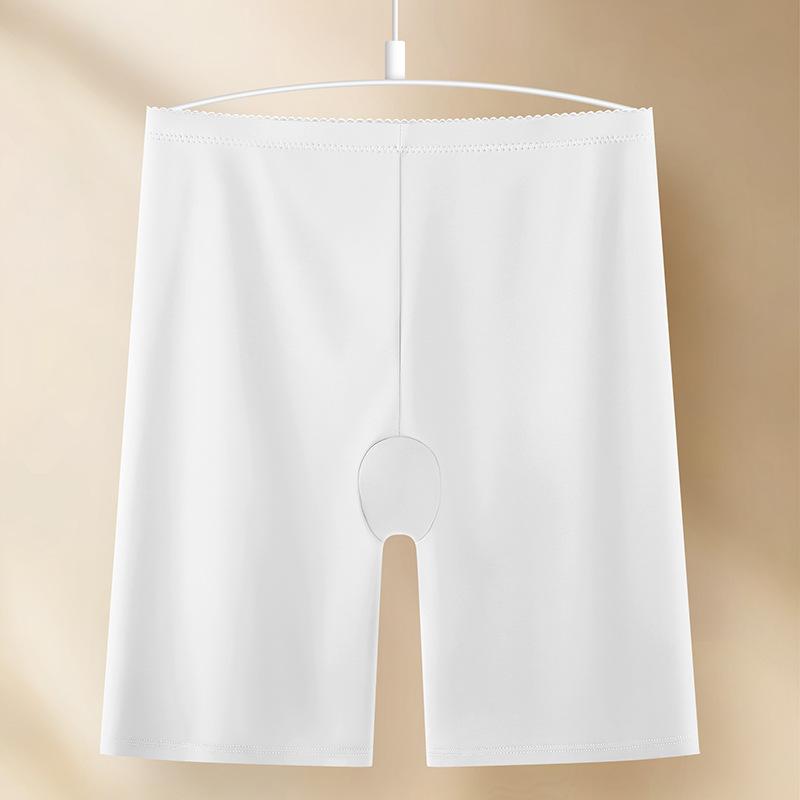Plus Size Women's Summer Ice Silk Breathable Traceless Anti Slip High Waist Quarter Leggings