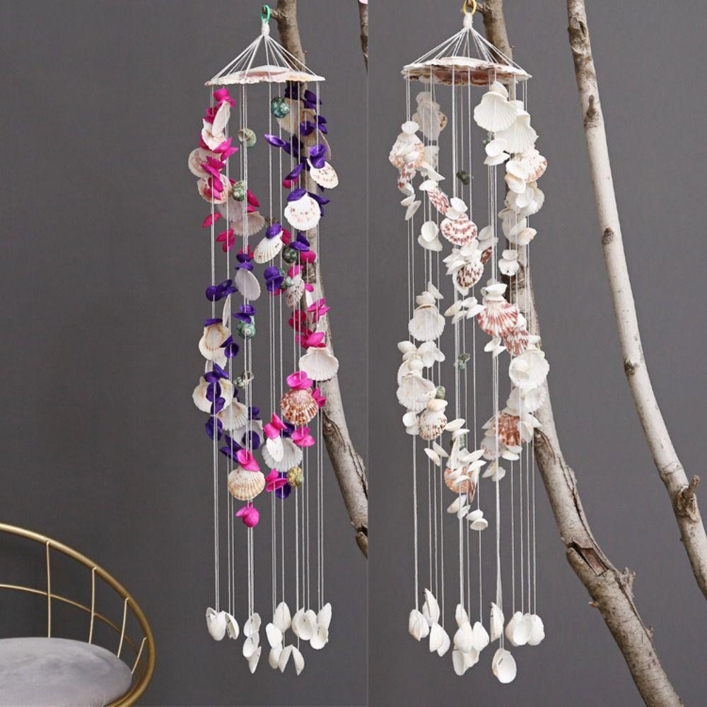 Colorful Shell Wind Chimes Yard Hanging Decor Crafts Gift Hanging Ornament Exquisite Birthday Gifts