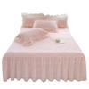 Elegant Princess Lace Bed Skirt Quilt - Thickened INS Style, Fairy Design with Double Lace Edging