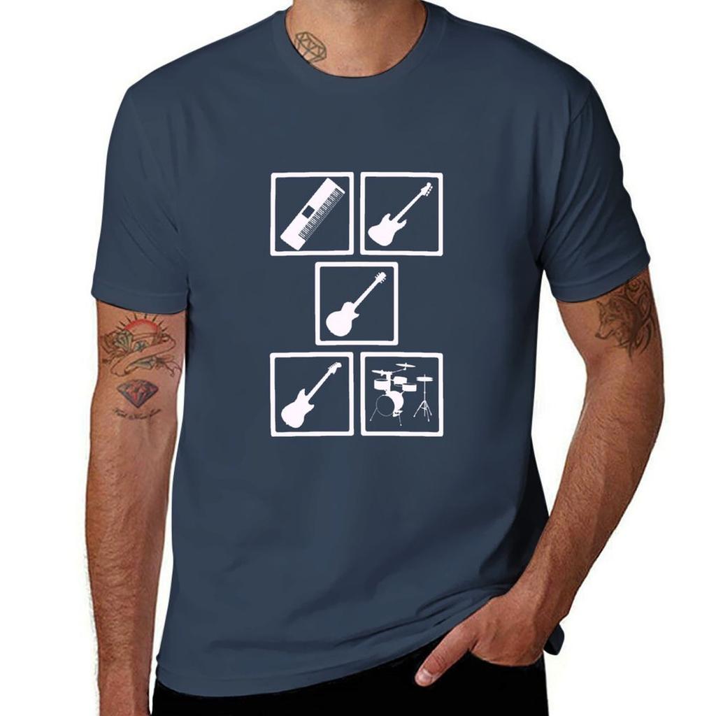 Music Instruunisexts Shirt Tshirt Basic Plain Short Sleeve Crew Neck Tee Tshirt